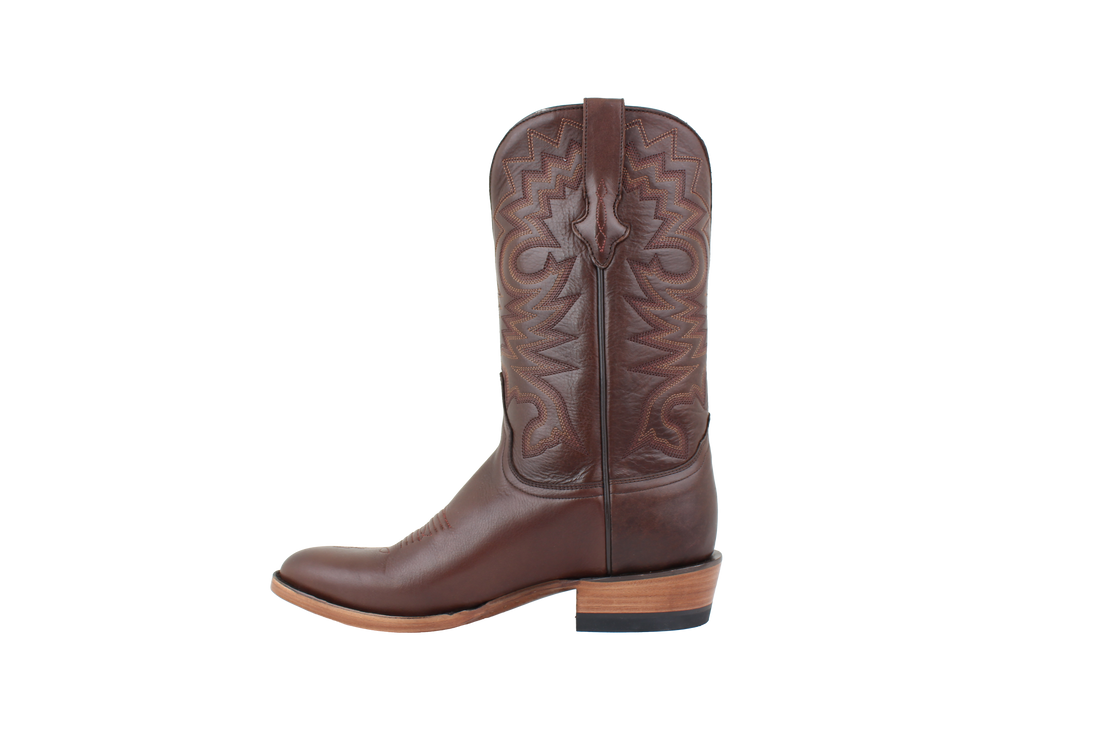 Resistol Boots Brown Gold Jersey Cowhide Round Toe