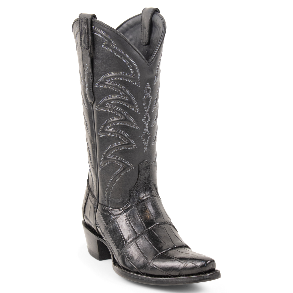 Alligator Black - Pointed Toe