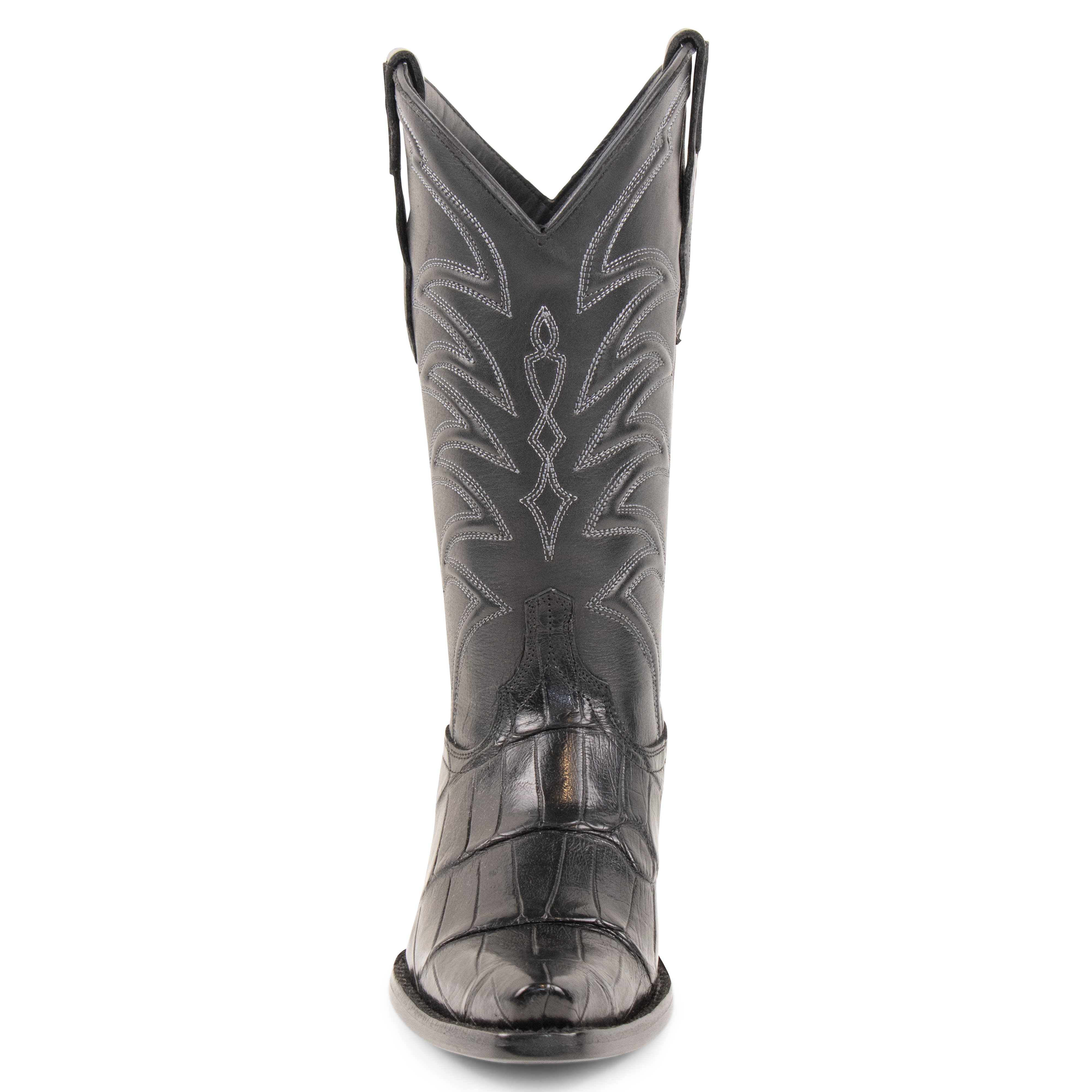 Alligator Black - Pointed Toe