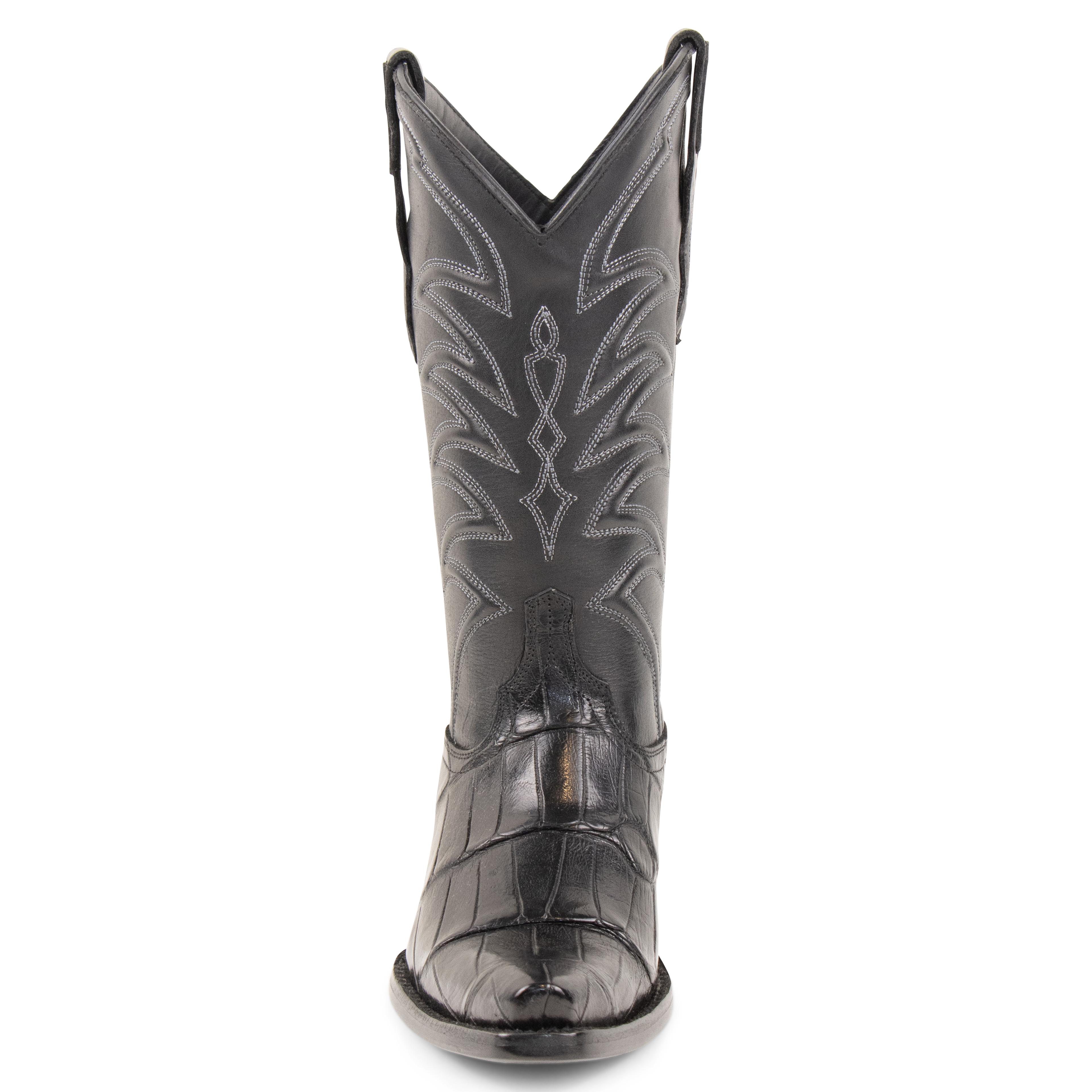 Alligator Black - Pointed Toe