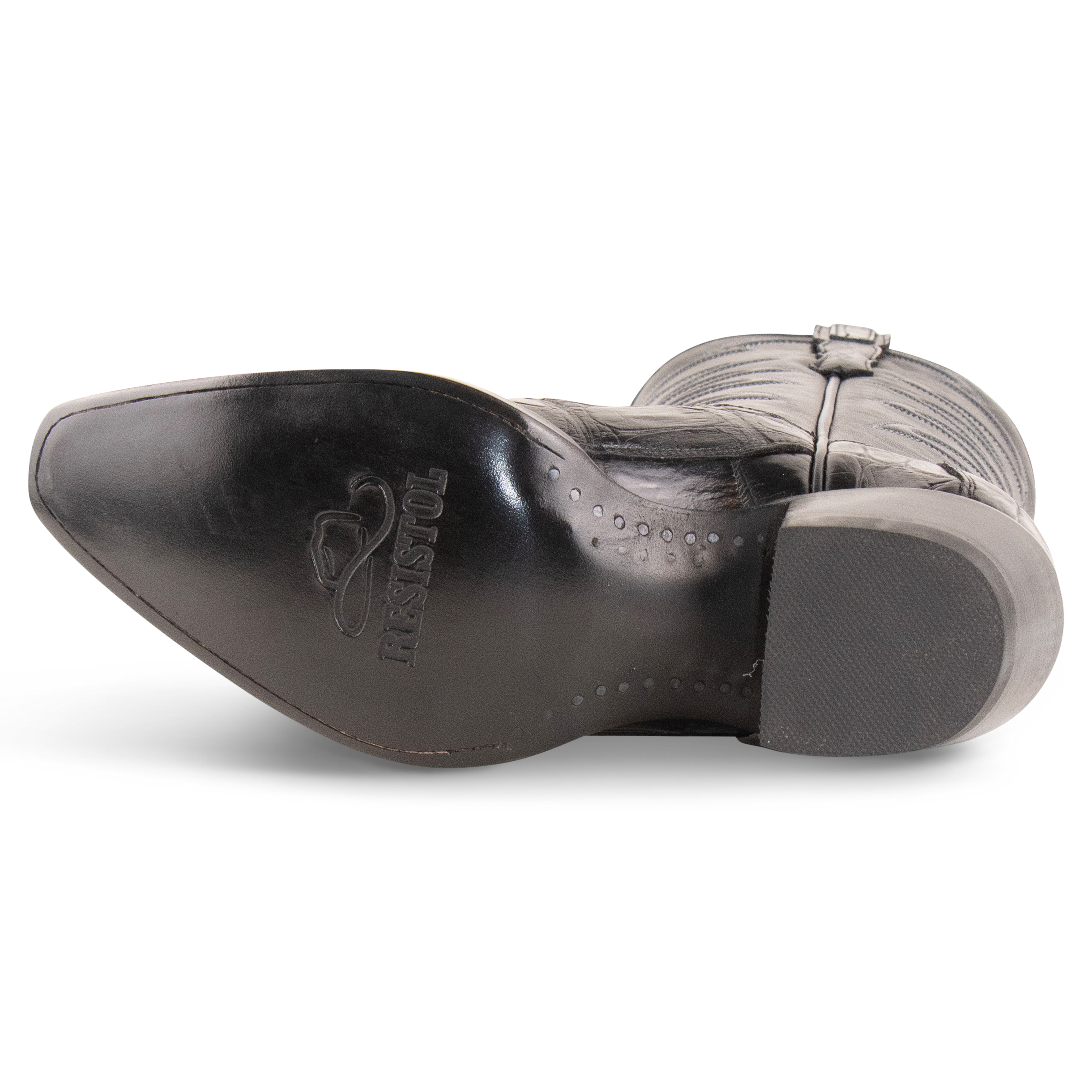 Alligator Black - Pointed Toe