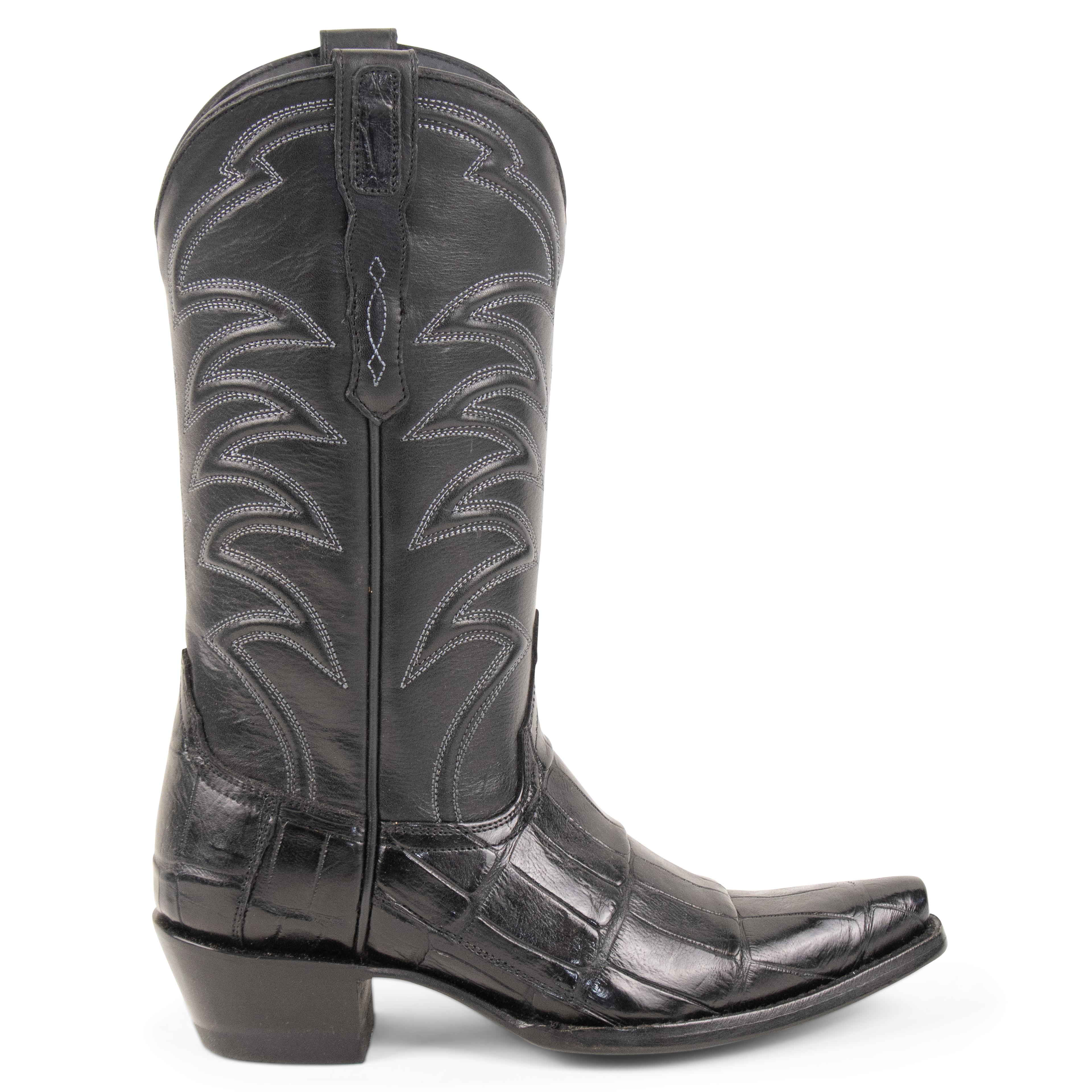 Alligator Black - Pointed Toe