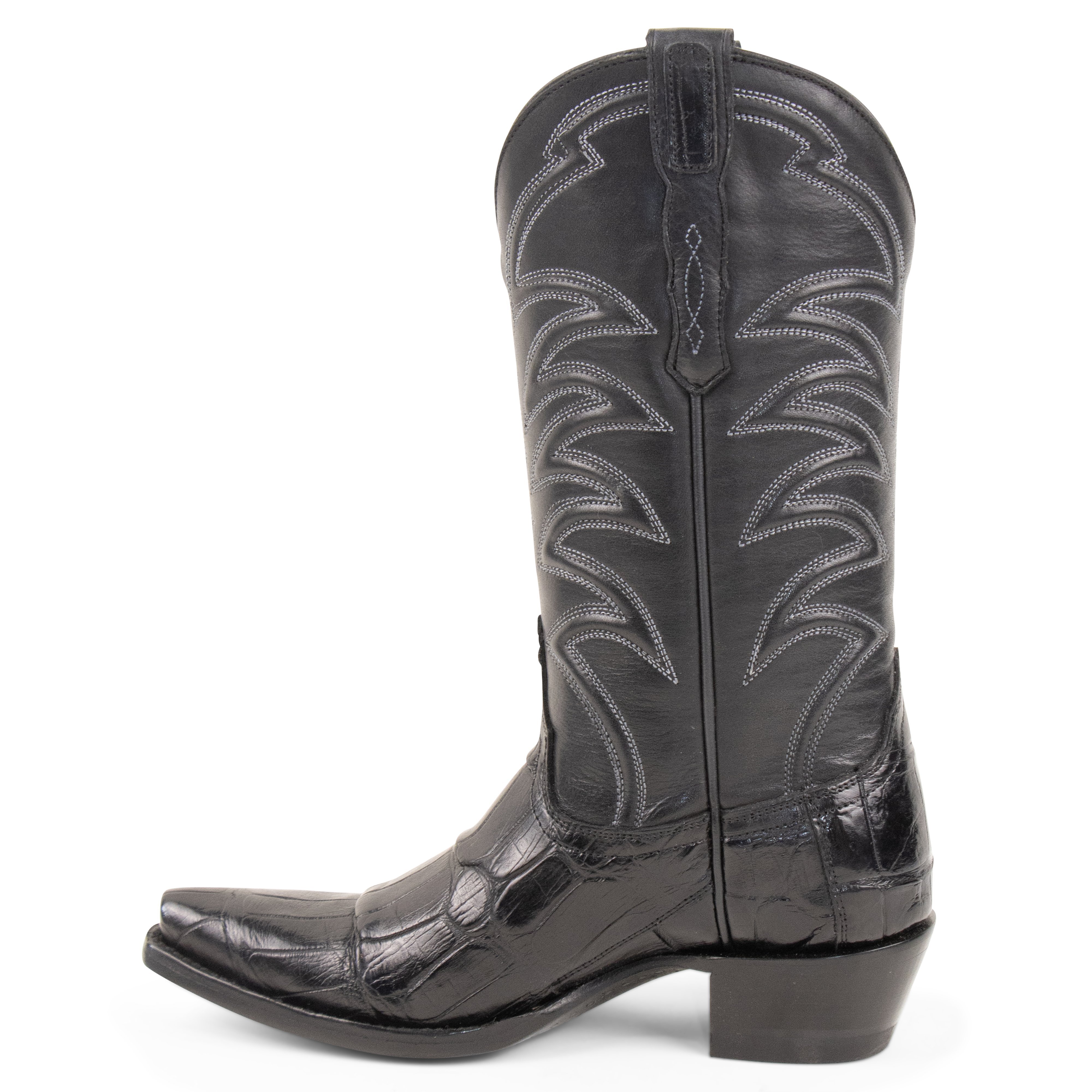 Alligator Black - Pointed Toe