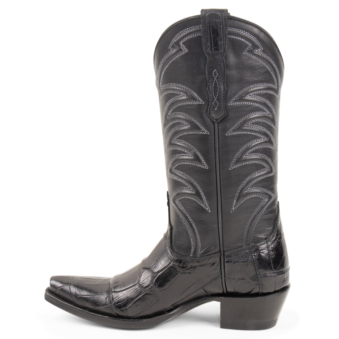 Alligator Black - Pointed Toe