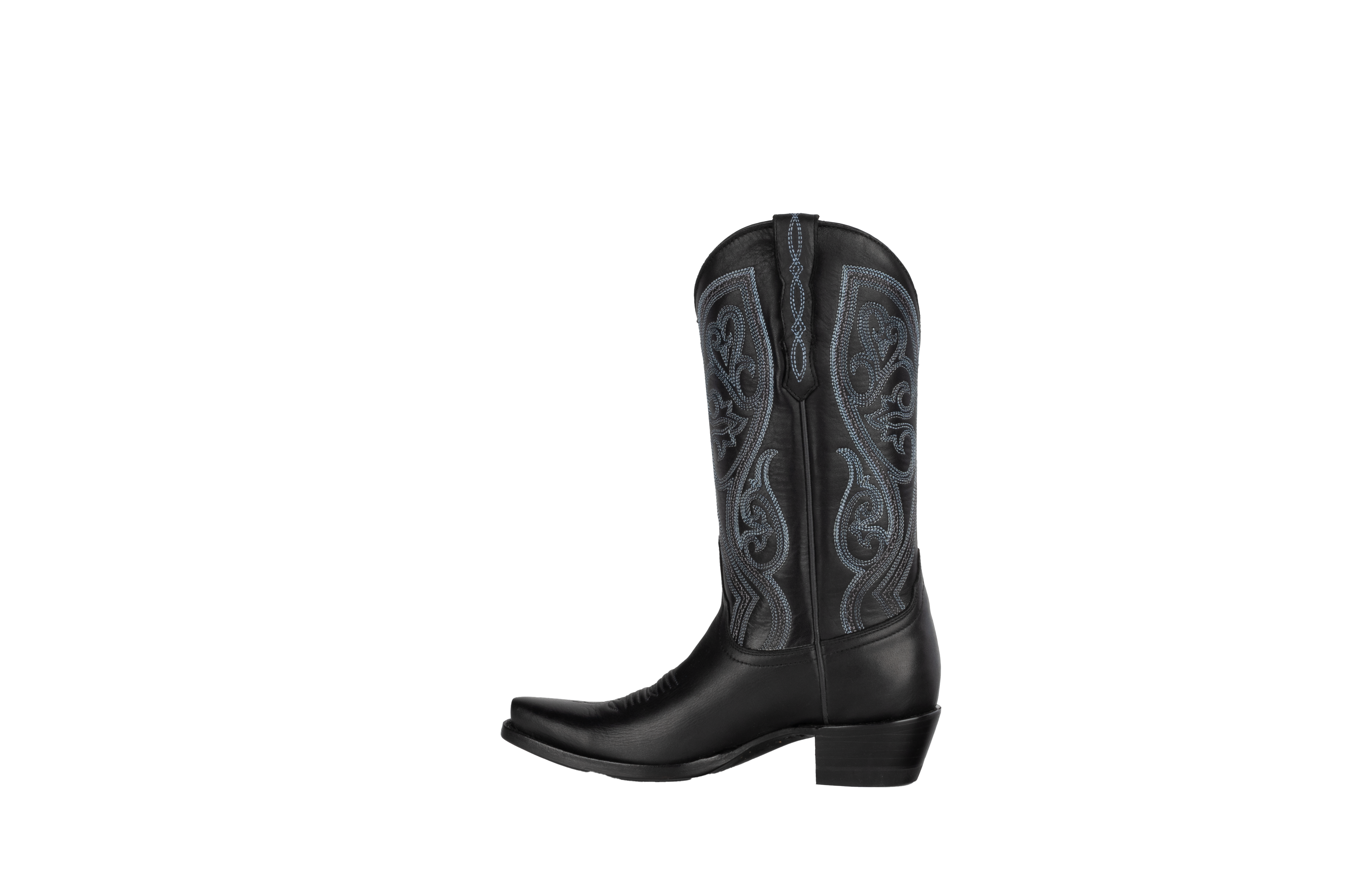 Resistol Boots Black Gold Jersey Cowhide - Pointed Toe