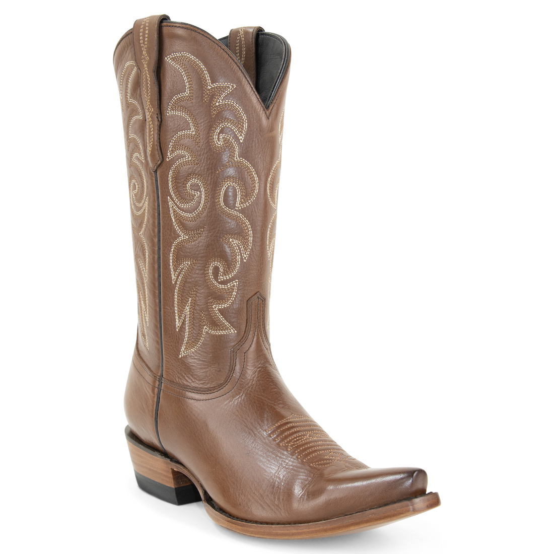 Resistol Boots Brown Gold Jersey Cowhide - Pointed Toe