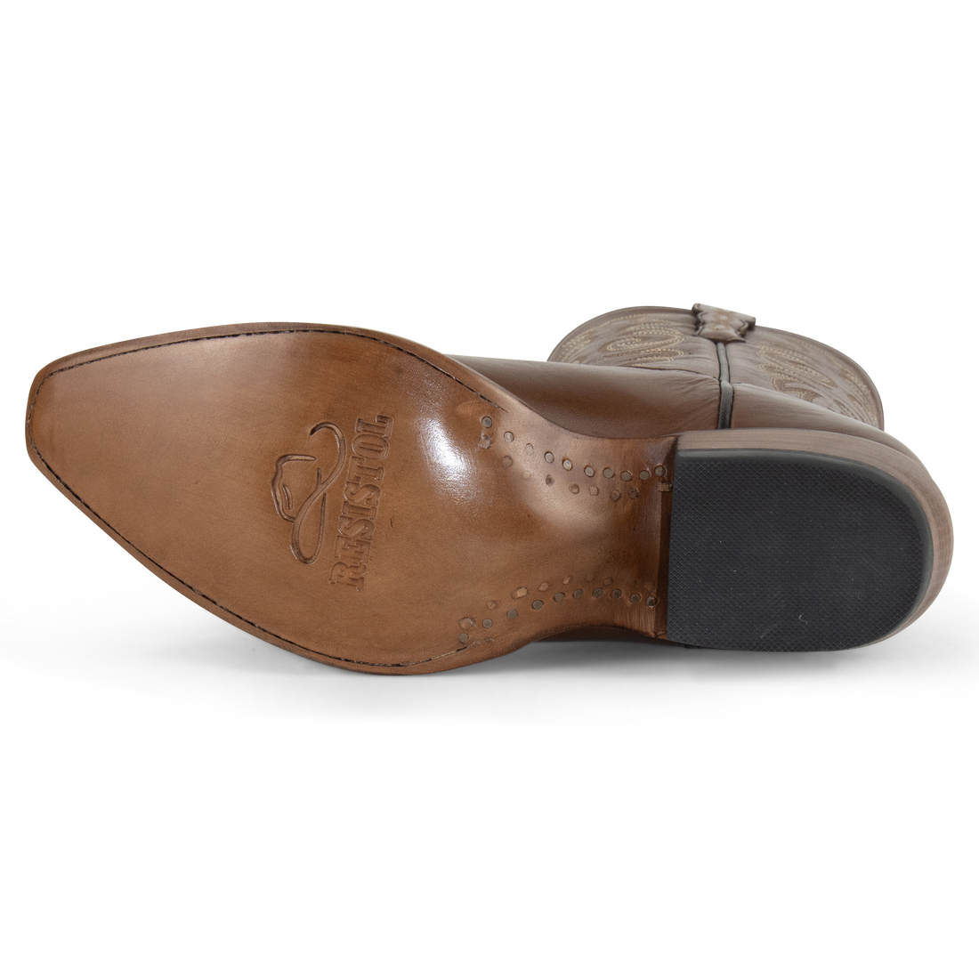 Resistol Boots Brown Gold Jersey Cowhide - Pointed Toe