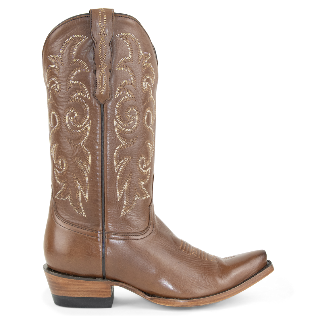 Resistol Boots Brown Gold Jersey Cowhide - Pointed Toe