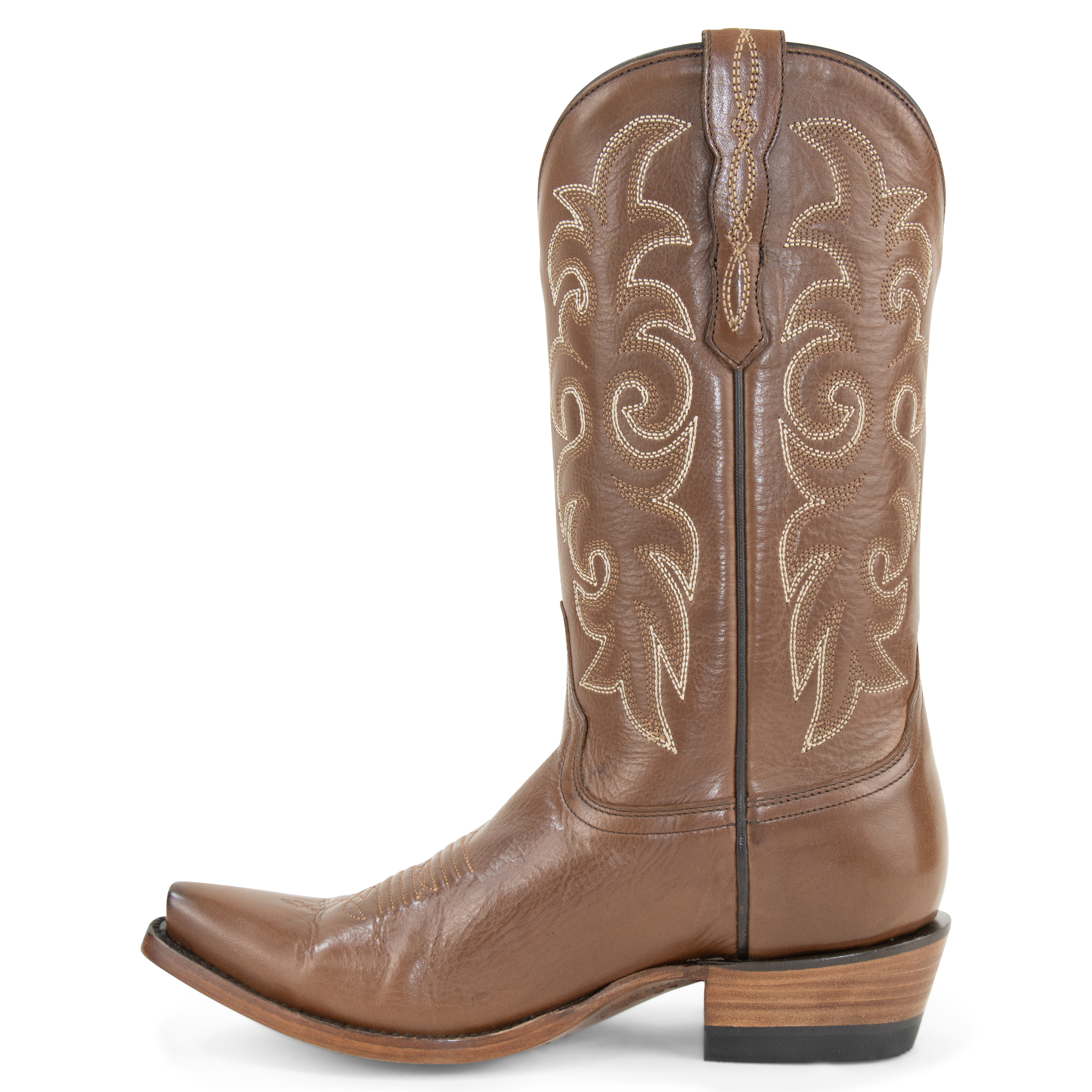 Resistol Boots Brown Gold Jersey Cowhide - Pointed Toe