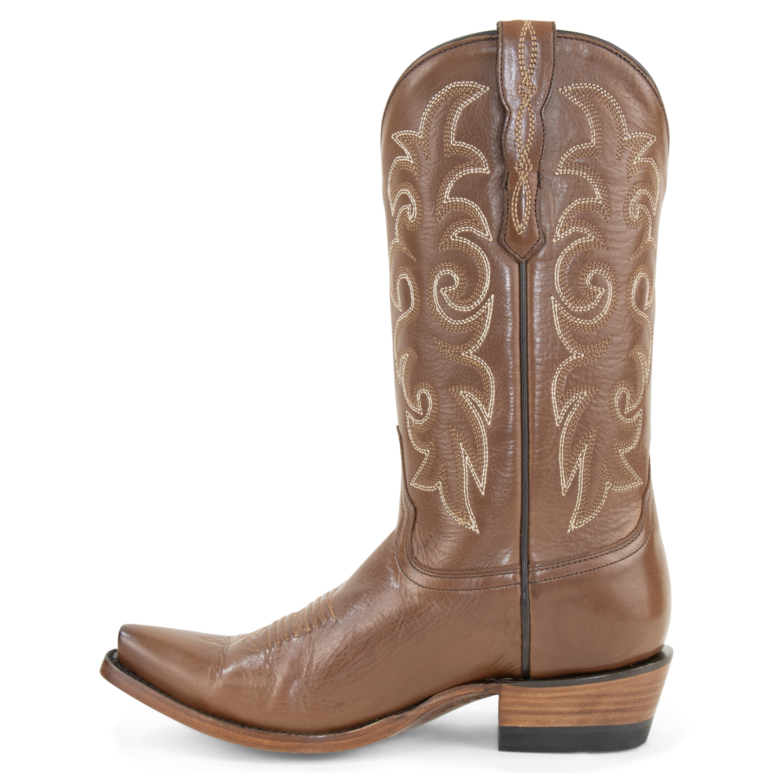 Resistol Boots Brown Gold Jersey Cowhide - Pointed Toe