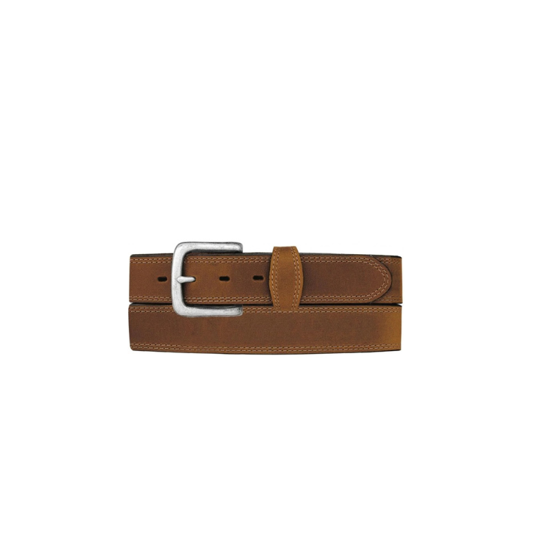 Brown Basic Double Stitch Belt