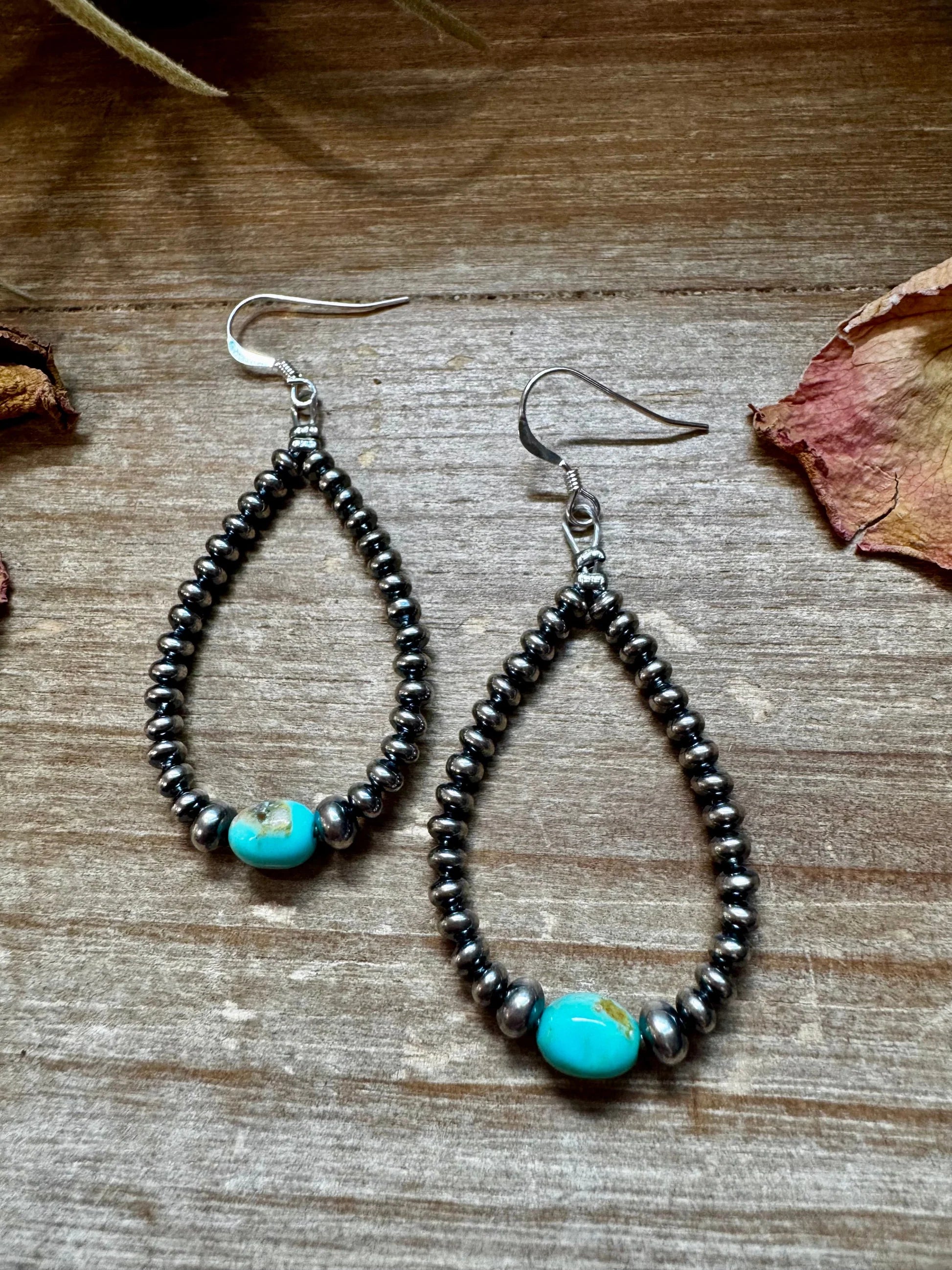 Sleeping Beauty Turquoise Teardrop Earrings