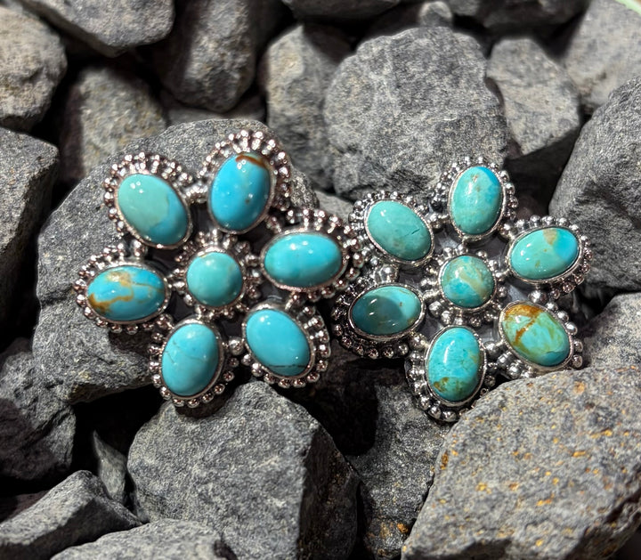 Floral Turquoise Earrings