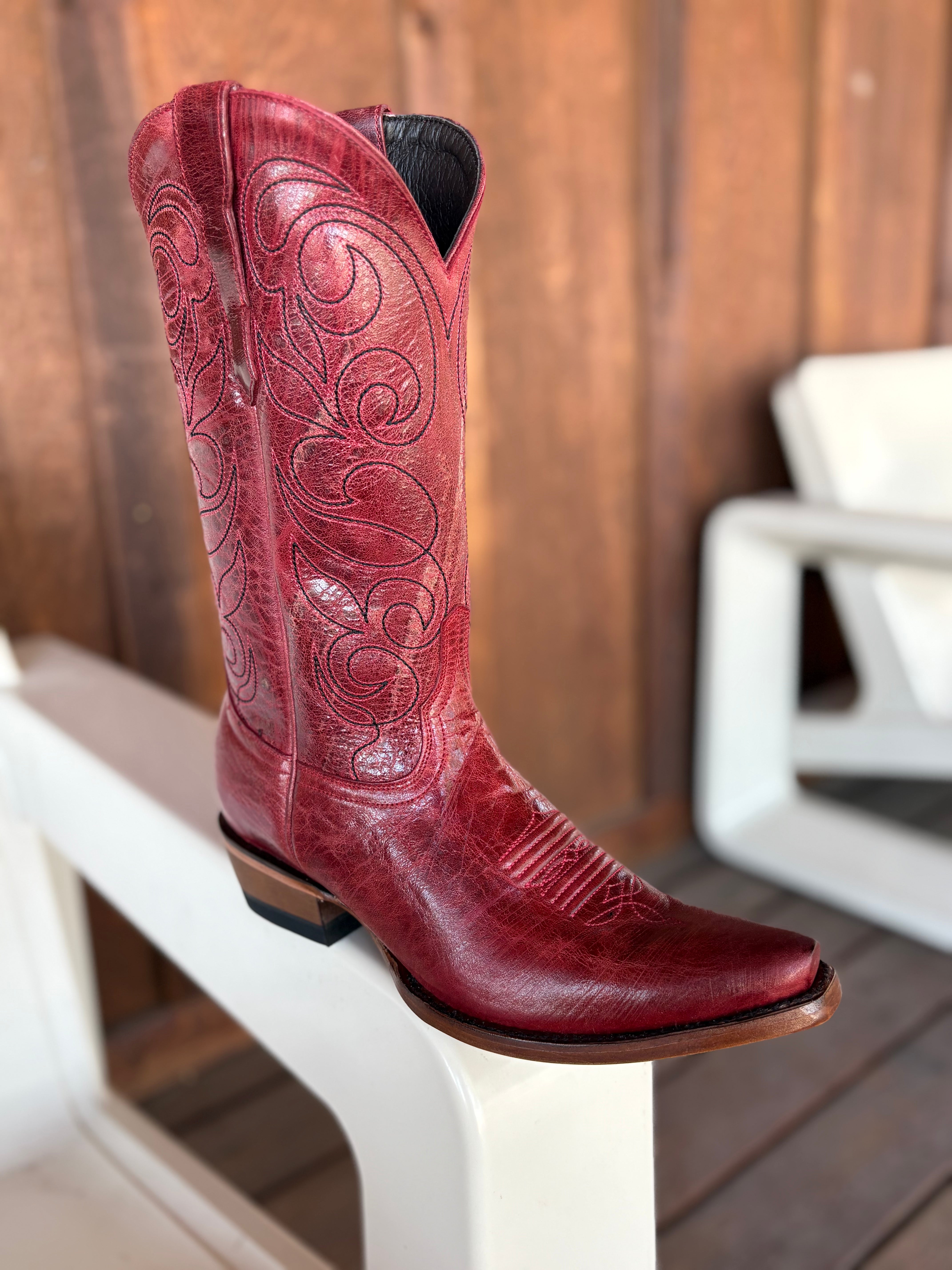 Resistol Boots Waxy Red - Snip Toe