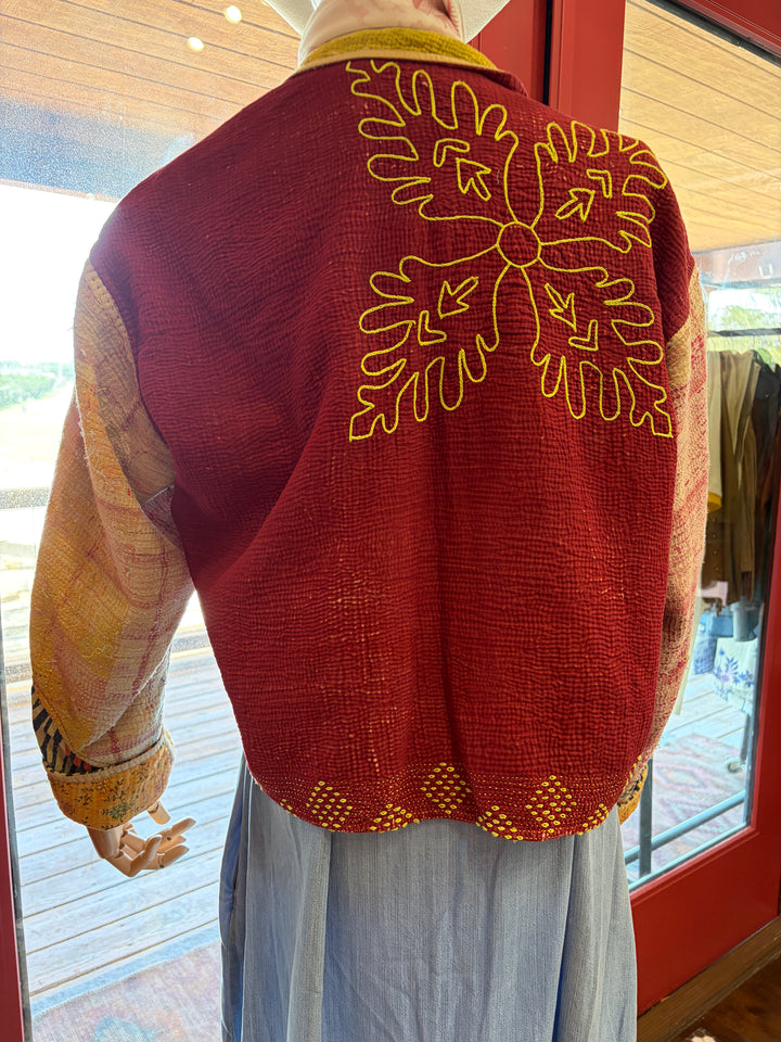 SaPeyKa Long Sleeve Stitch Blazer