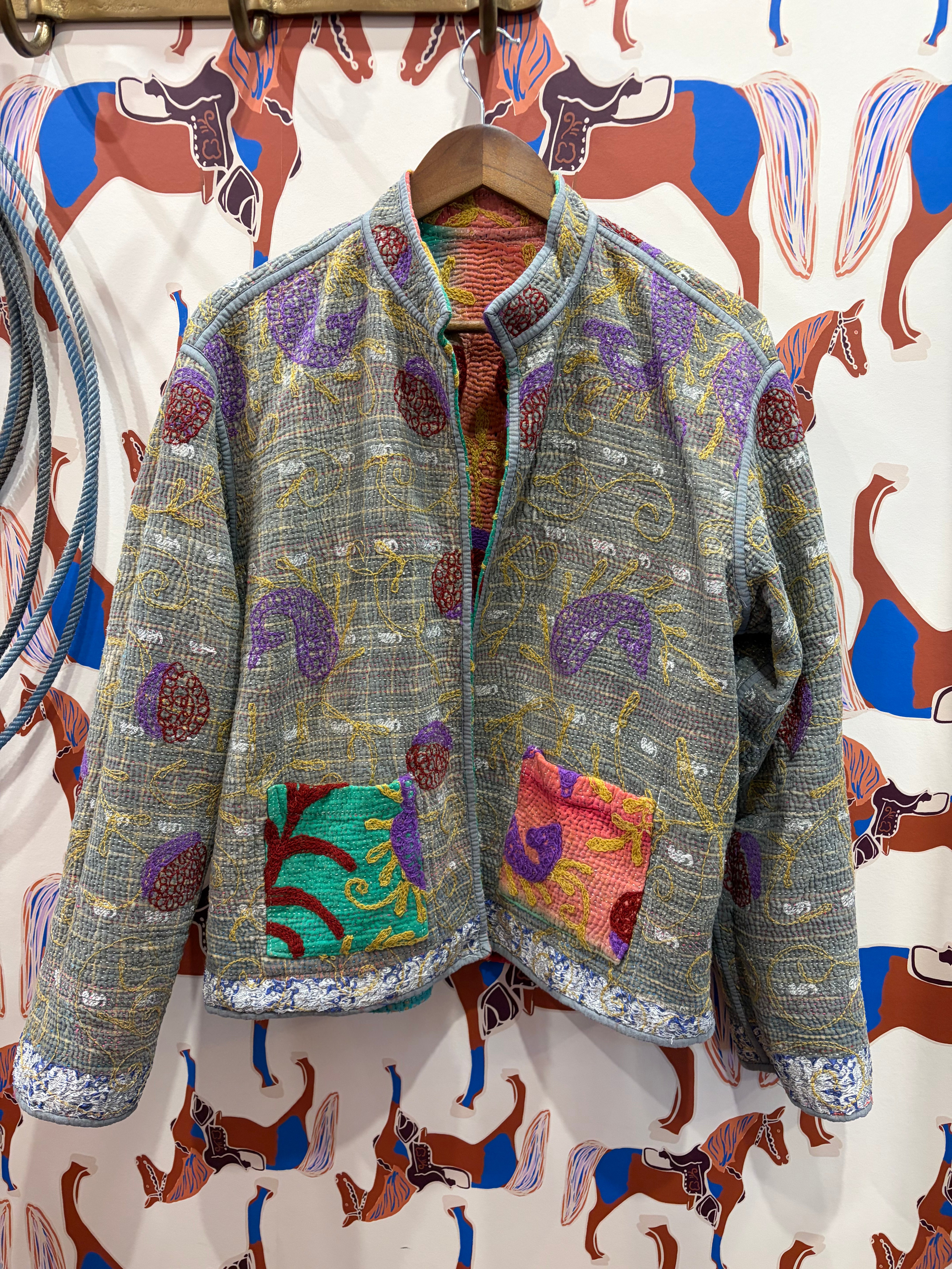 SaPeyKa Long Sleeve Stitch Blazer
