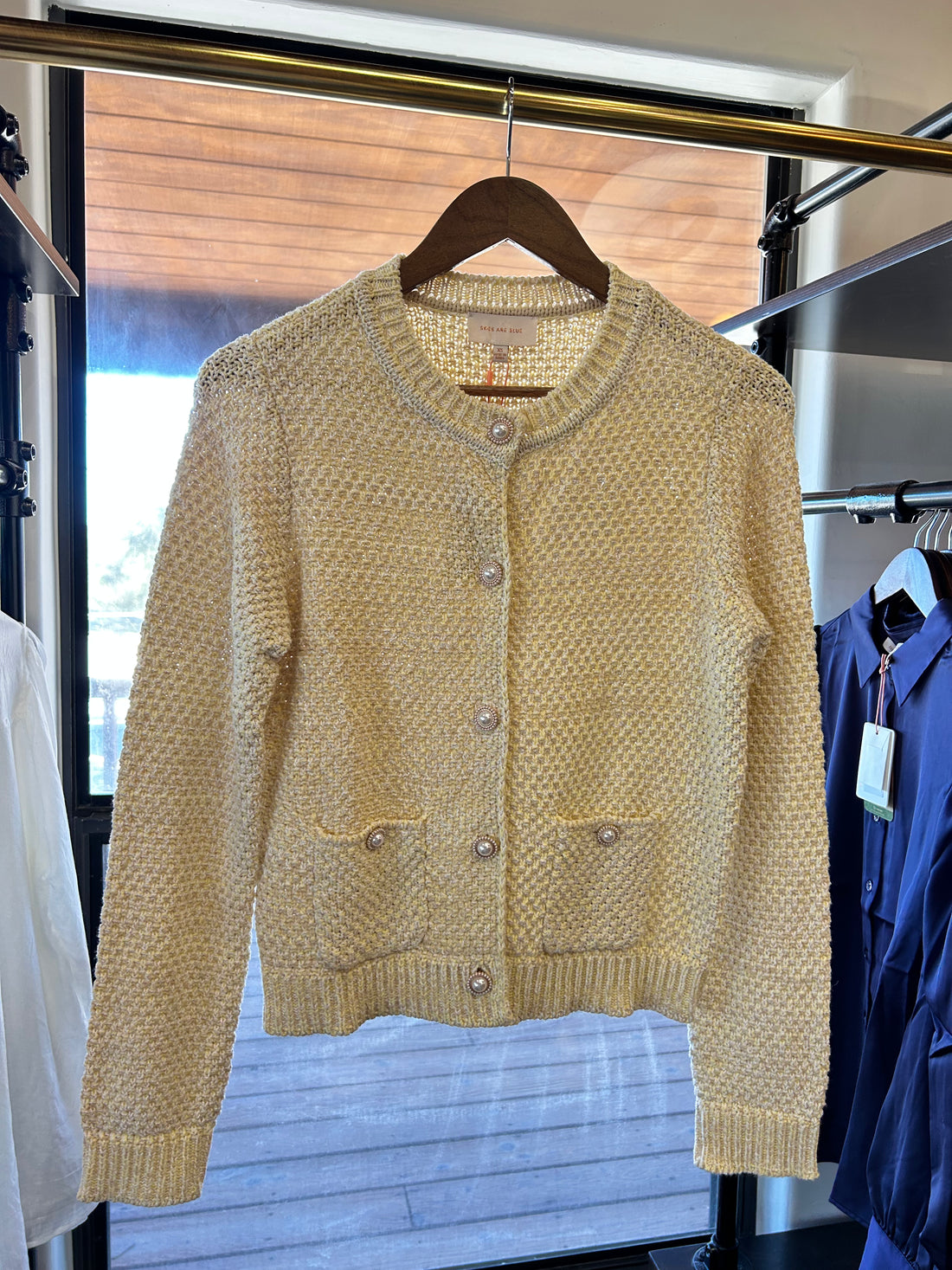 Sweater Knit Cardigan - Butter Beige