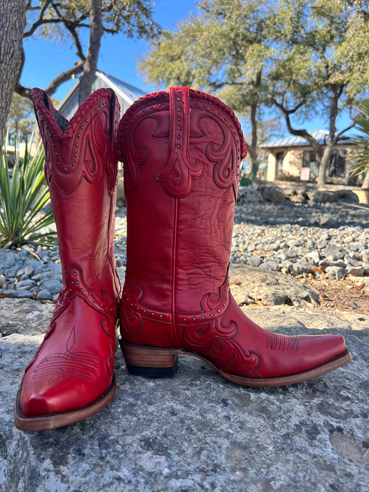 Azulado Red Jersey Cowhide