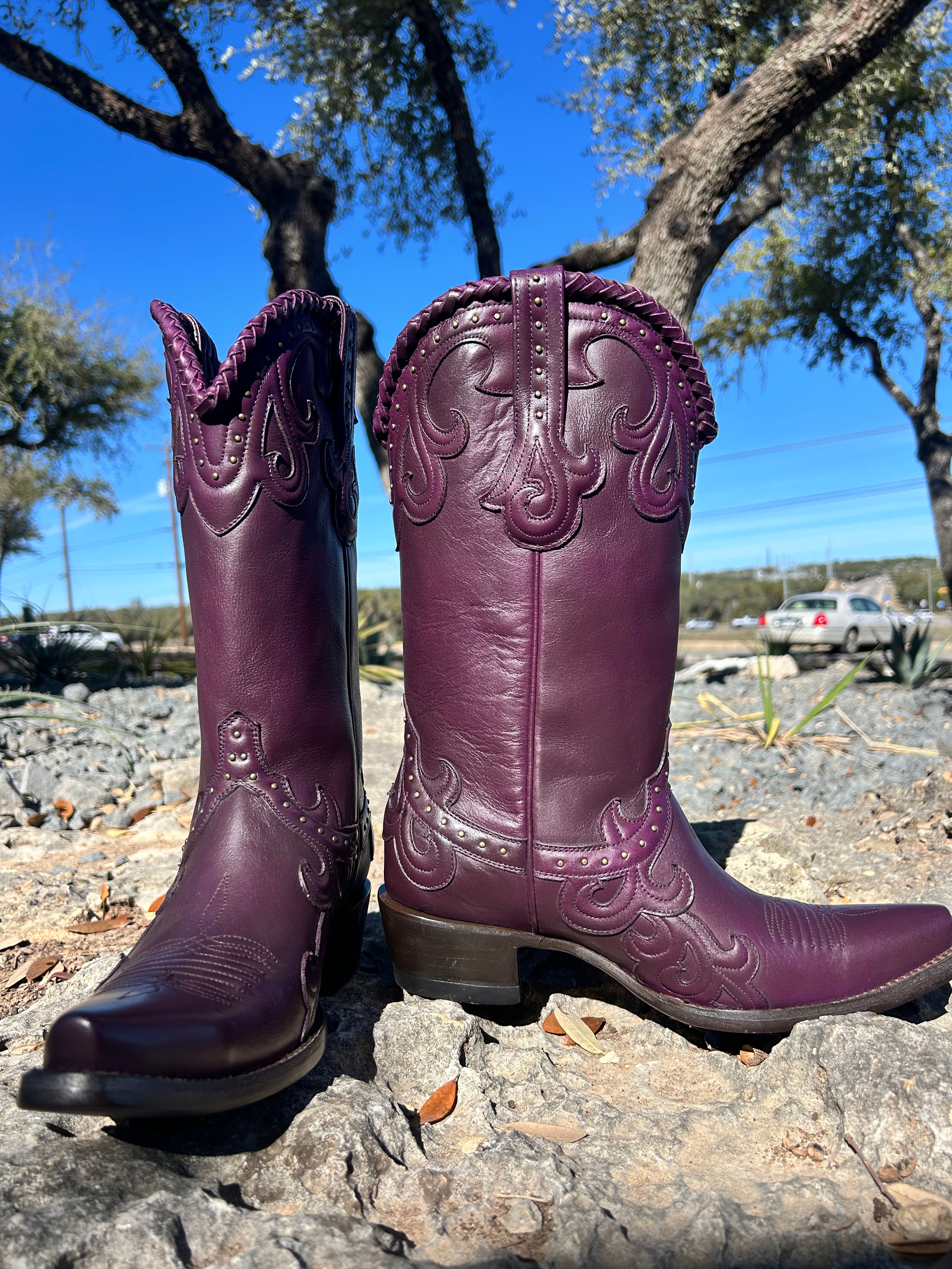 Azulado Purple Jersey Cowhide