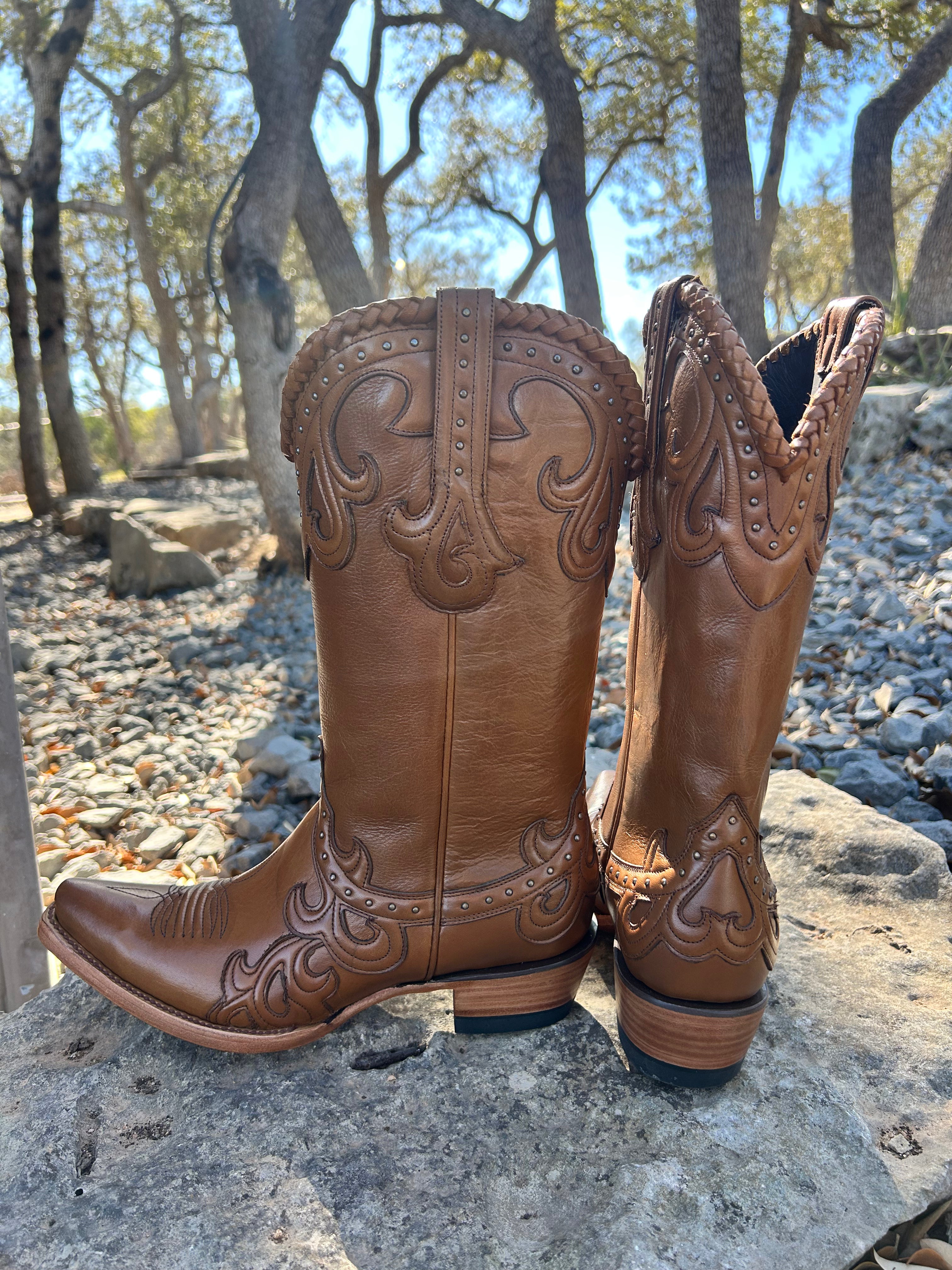Tan Jersey Cowhide - Pointed Toe