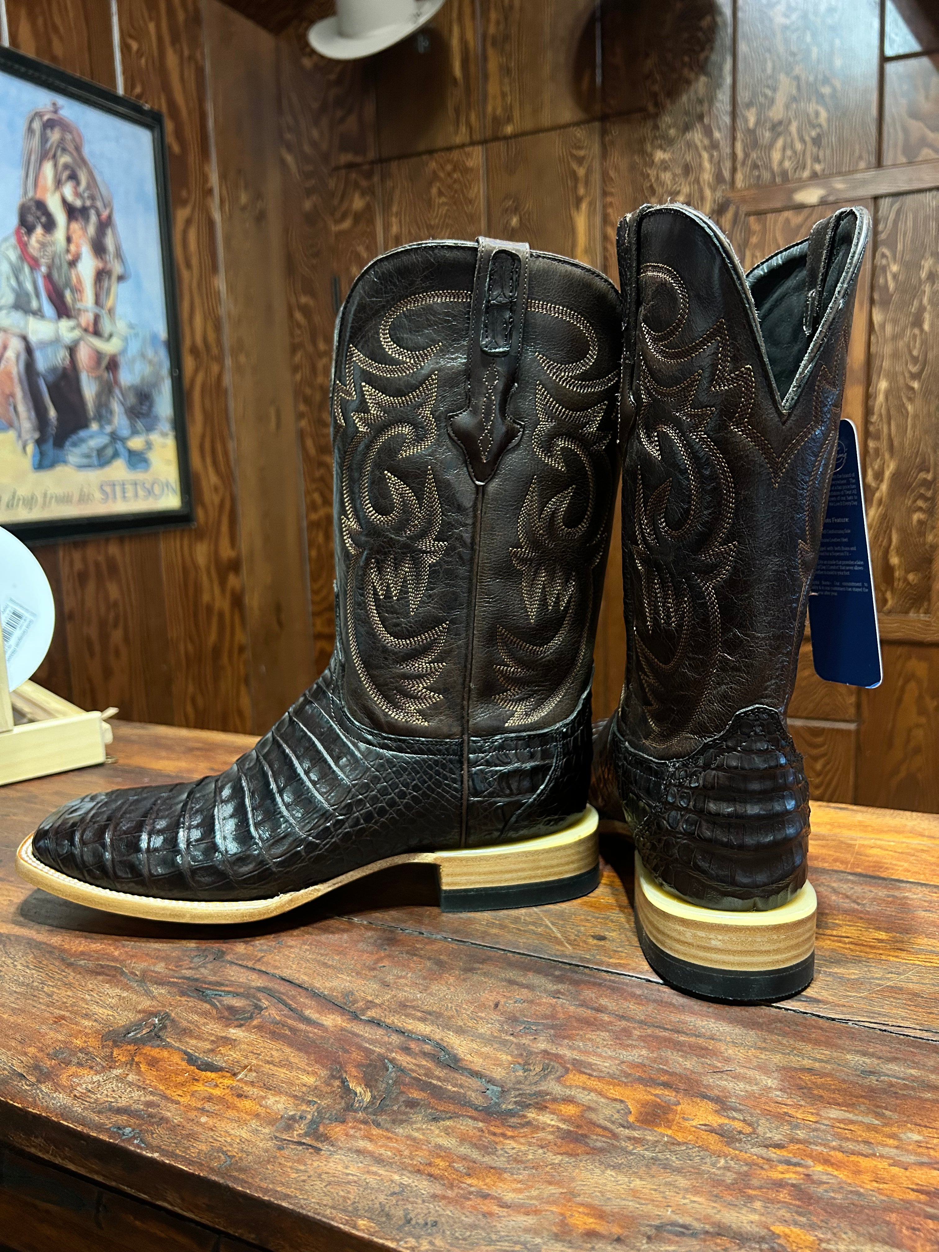 Resistol Boots Chocolate Caiman Belly