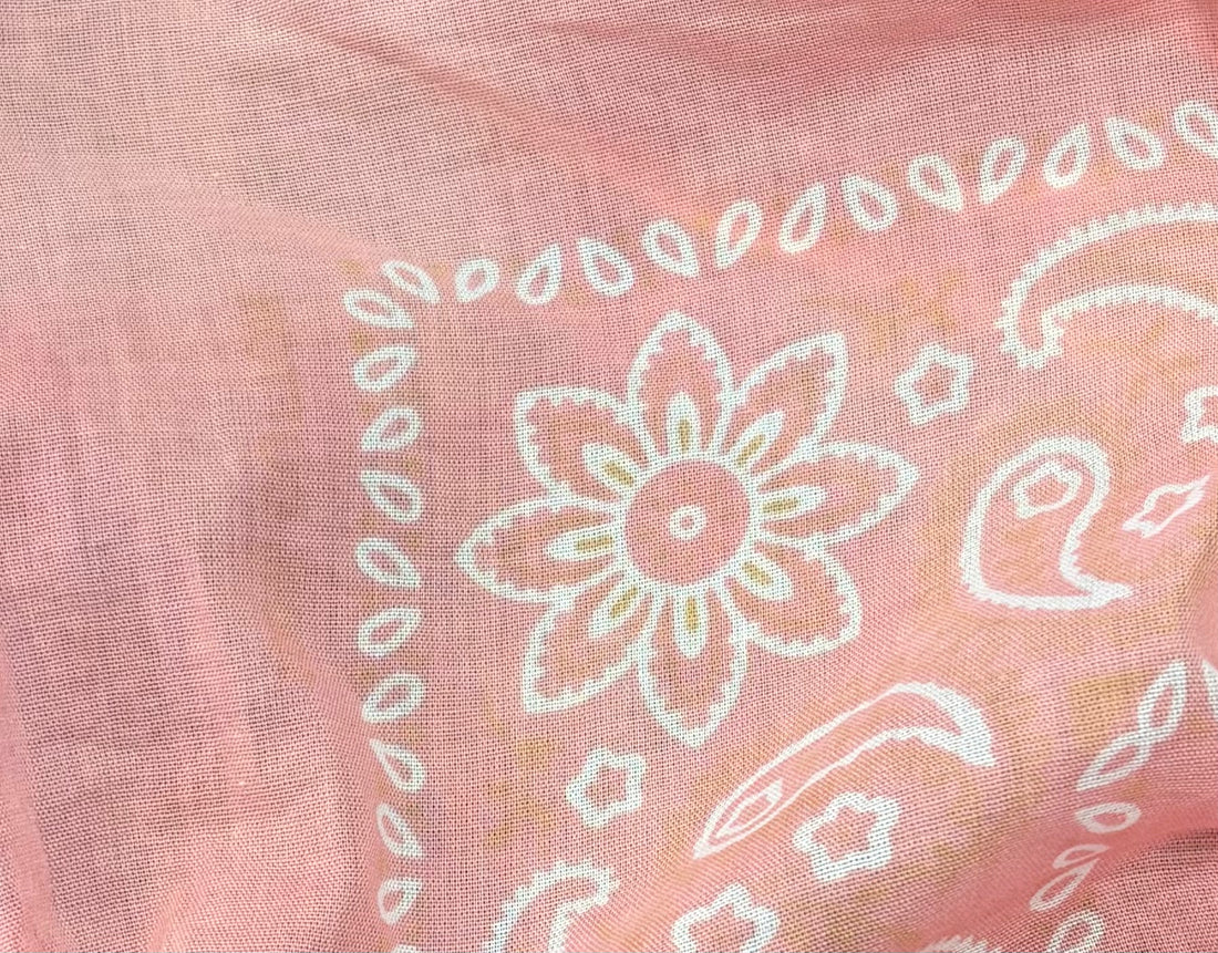 Pink Hand Dyed Bandanas 