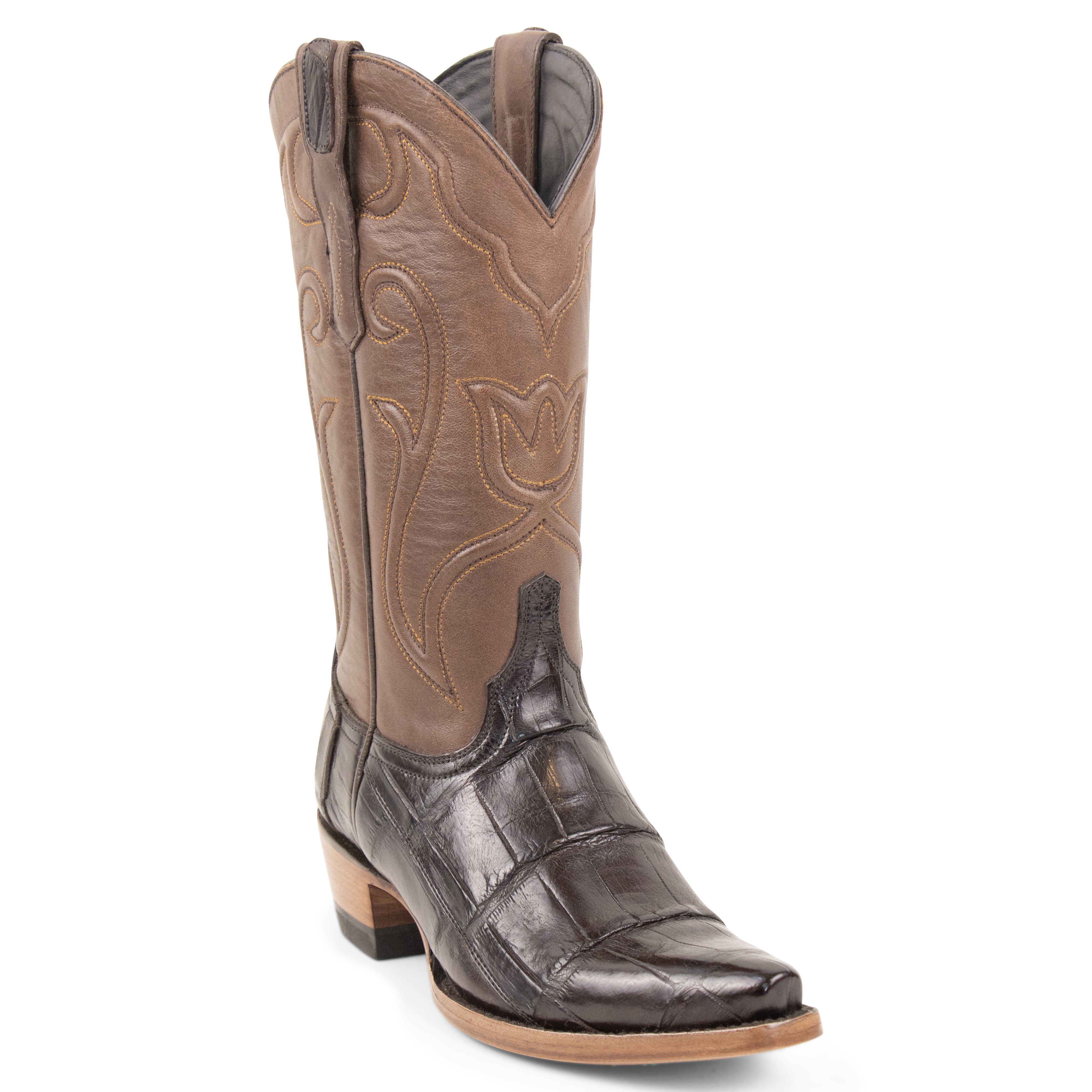 Alligator Brown - Pointed Toe