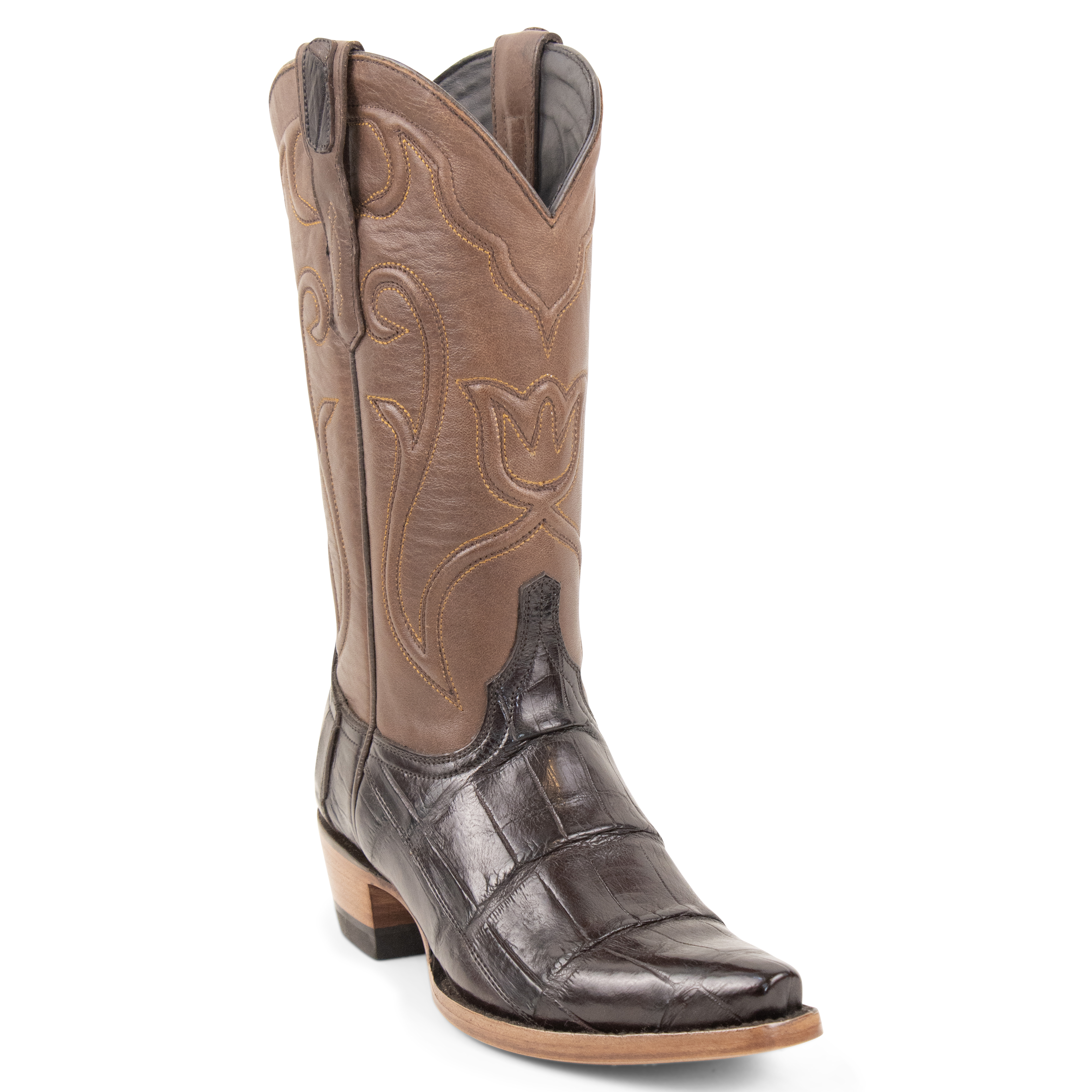 Alligator Brown - Pointed Toe