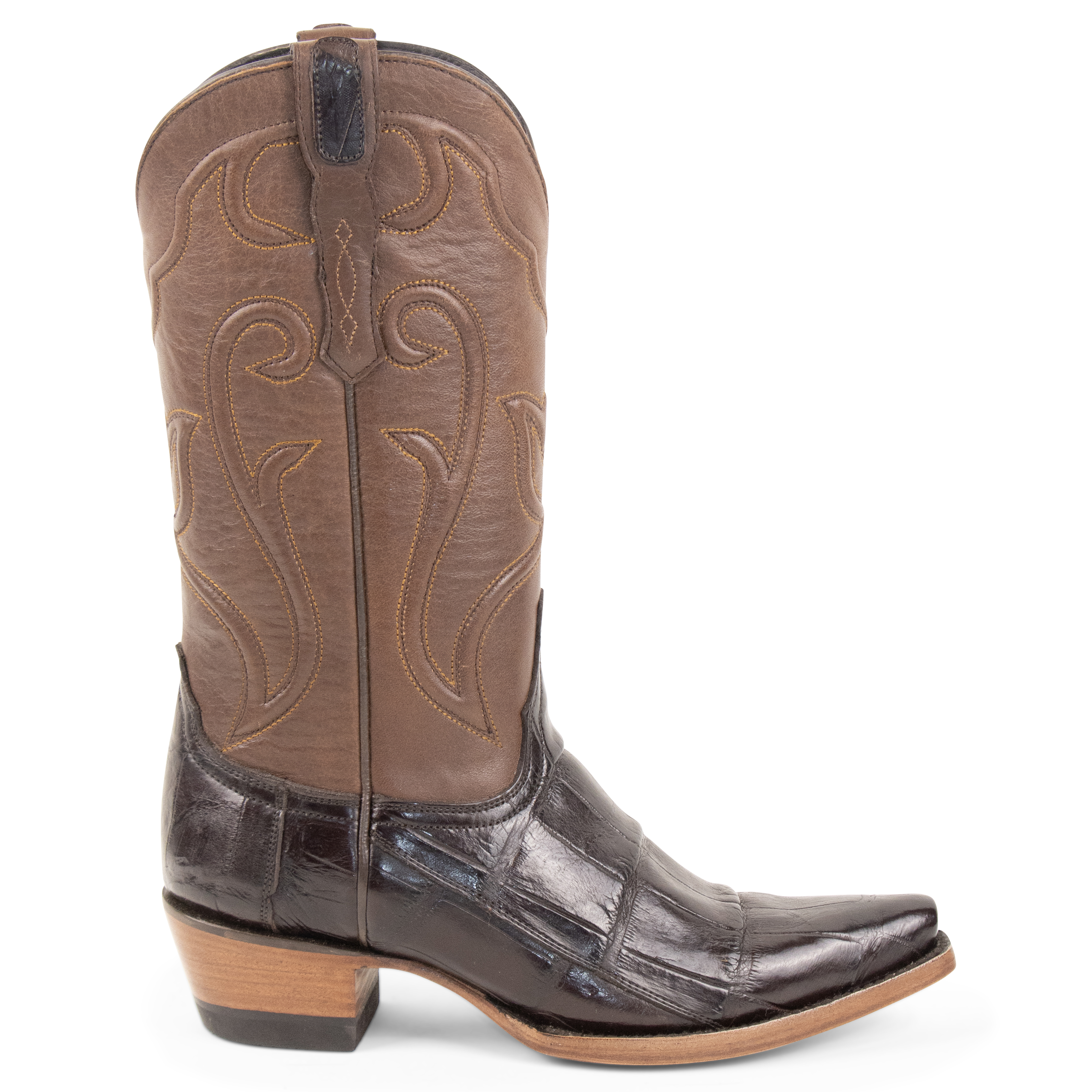 Alligator Brown - Pointed Toe