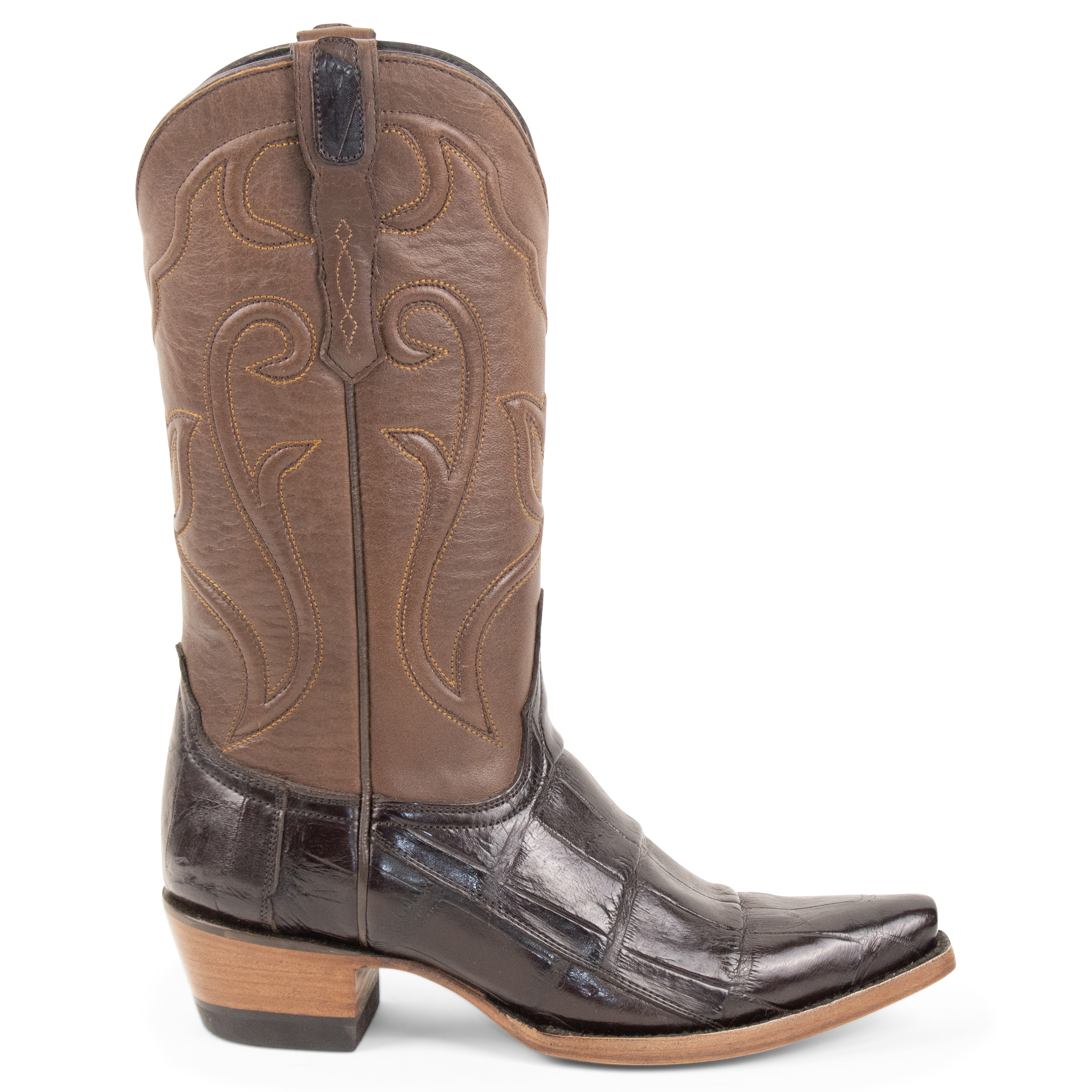 Alligator Brown - Pointed Toe