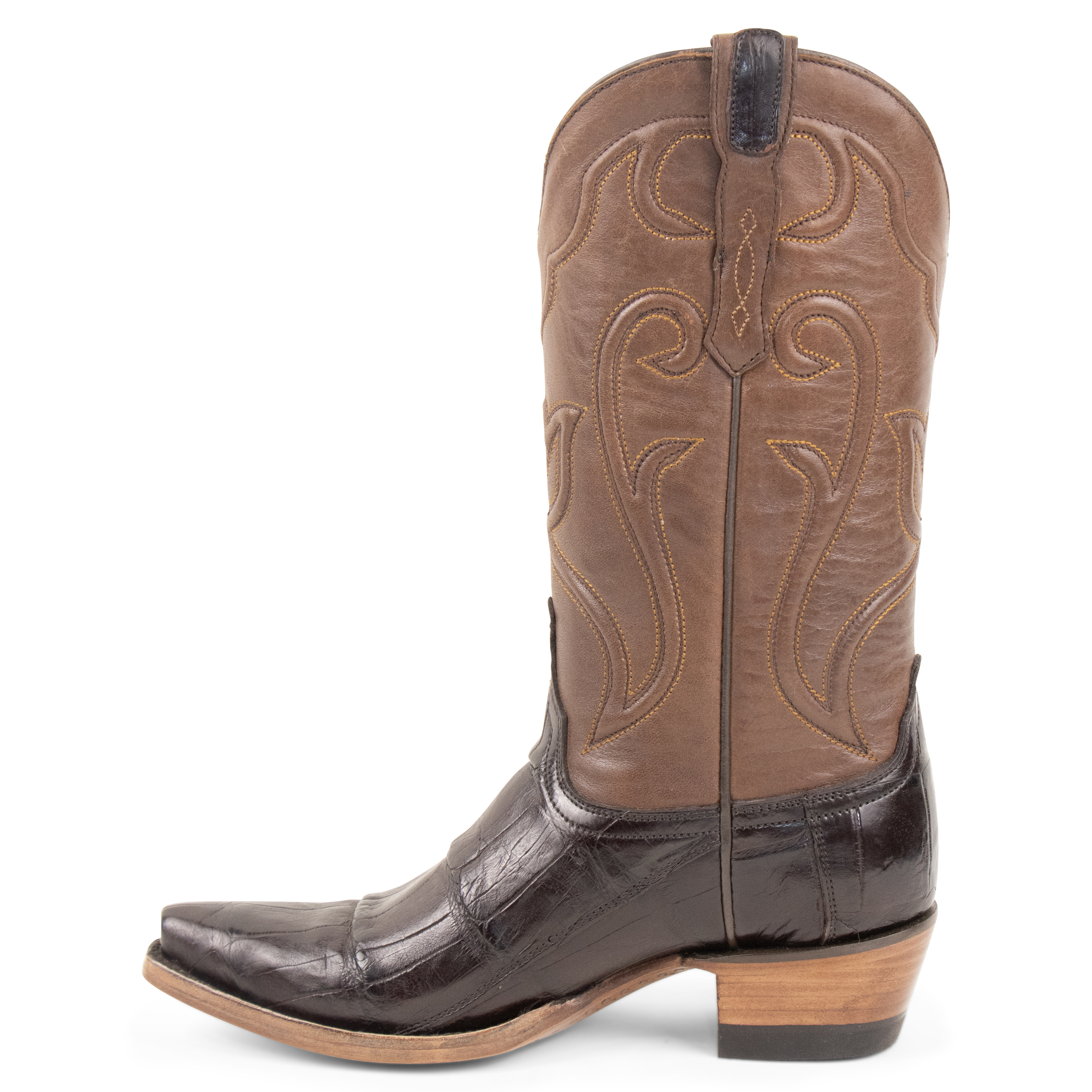 Alligator Brown - Pointed Toe