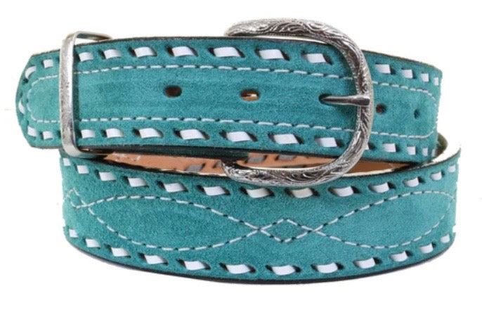 B1220 - Turquoise Suede Belt
