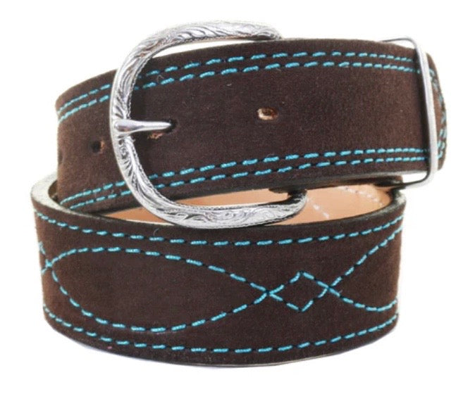 B1195A - Brown Suede Belt
