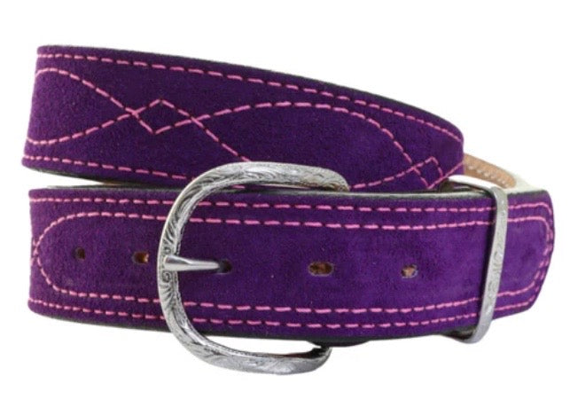 B1240 - Purple/Pink Suede Belt