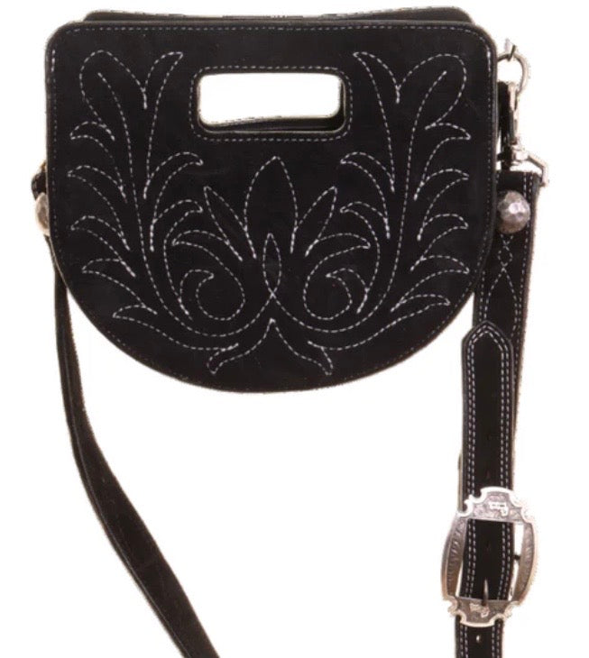 Double J Saddlery - Saddle Stitch Half Circle Clutch