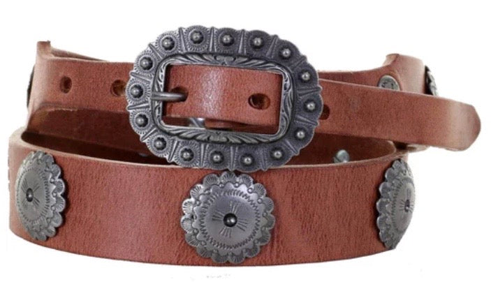 B1059 - Harness Leather Concho Belt