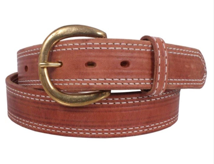 B109 - Harness Leather Stitched Belt