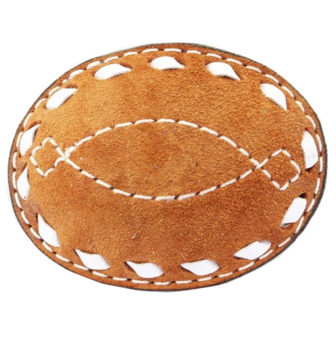 Double J Saddlery - Toast Suede Oval Buckle