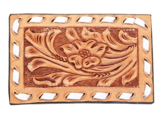Double J Saddlery - Natural Leather Square Buckle