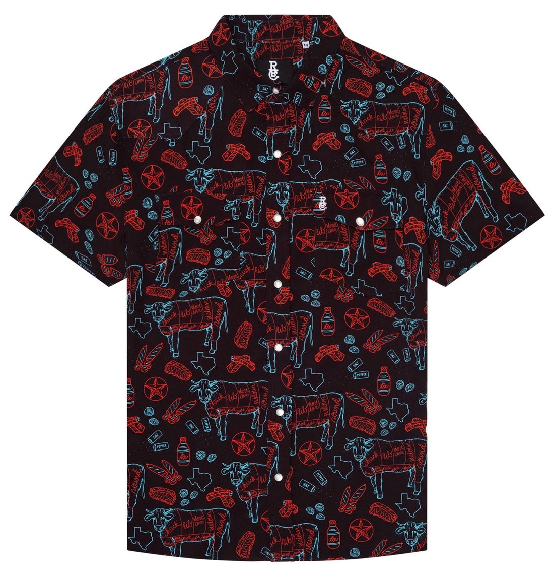 Raised by Coyotes Texas BBQ Nights Pearl Snap