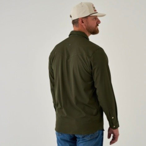 Burlebo Performance Western Shirt - Mallard Green