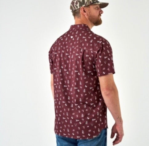 Burlebo Performance Button Up- Gameday in College Station