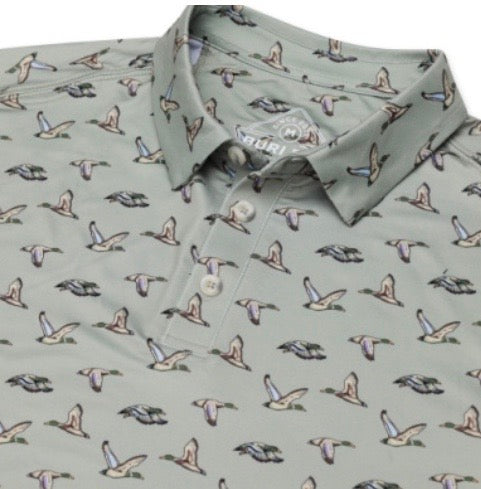 Burlebo Performance Polo - Flying Ducks Green
