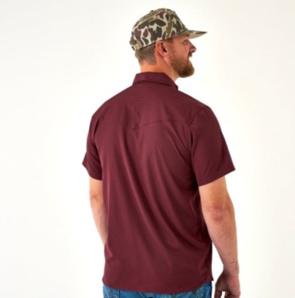 Burlebo Performance Western Shirt - Maroon