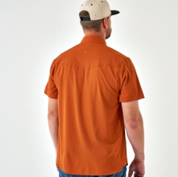 Burlebo Performance Western Shirt - Orange