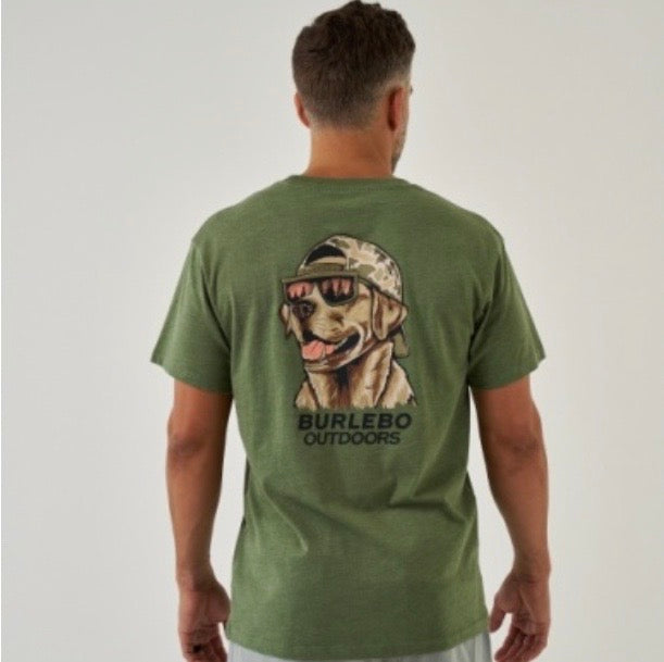 Burlebo Adult SS Tee - Mallard Camo Dog