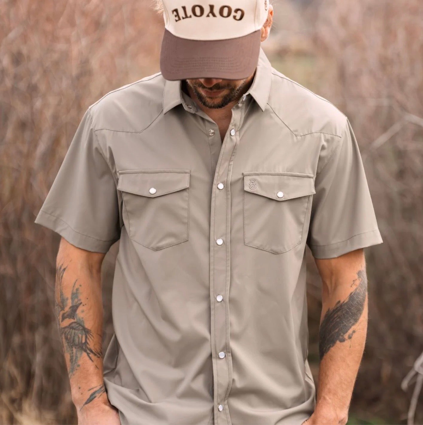 Raised by Coyotes Go Everywhere Pearl Snap