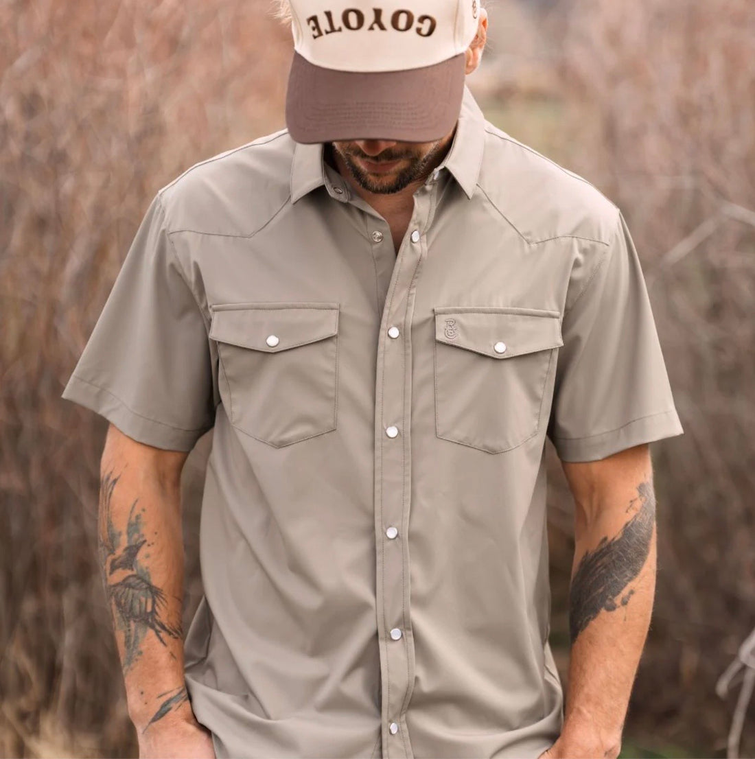 Raised by Coyotes Go Everywhere Pearl Snap