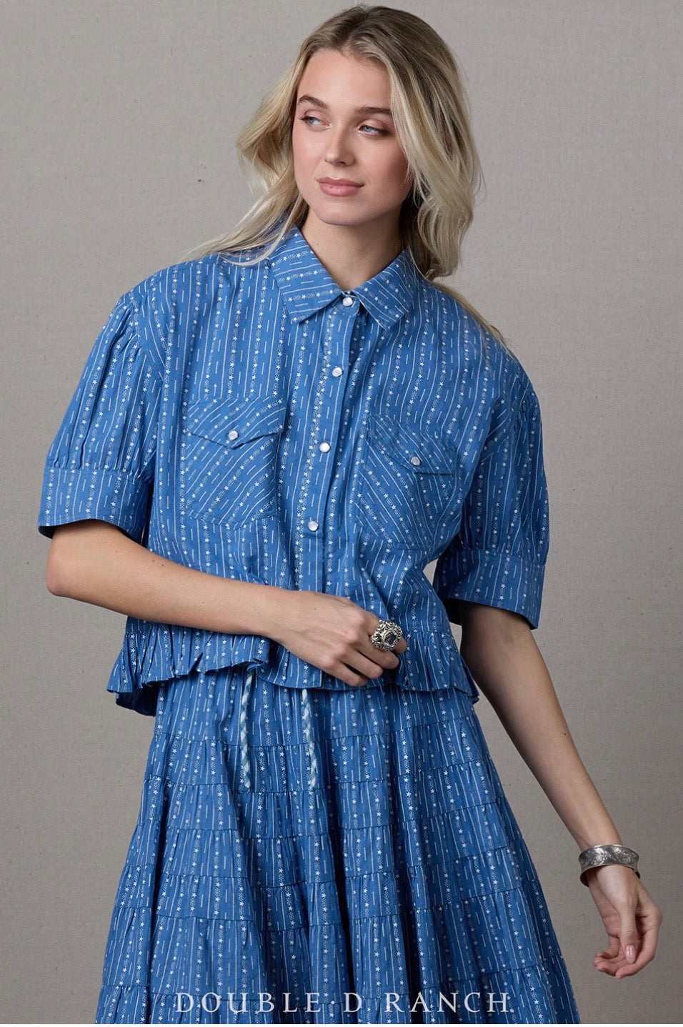 Double D Ranch Bunting Blues Top