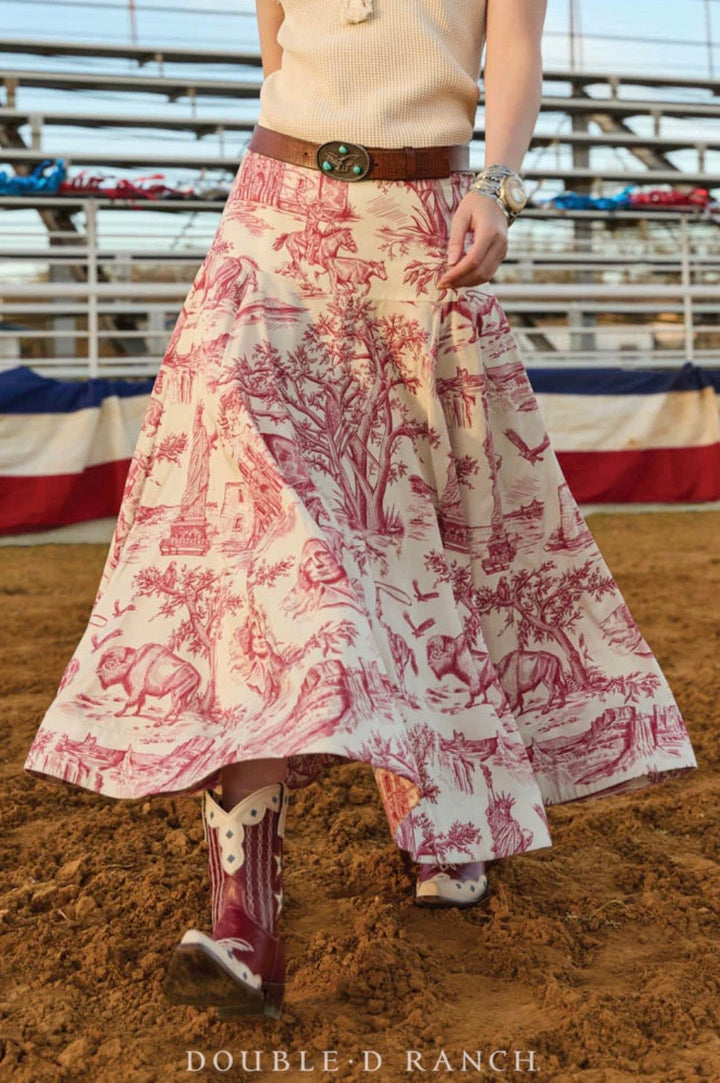 Double D Ranch Skirt, America the Beautiful Toile